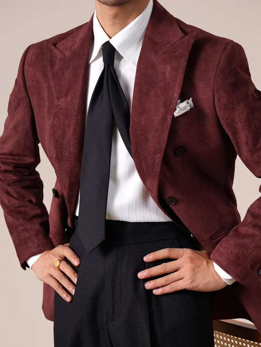 Blazer de Ante con Solapa en Pico