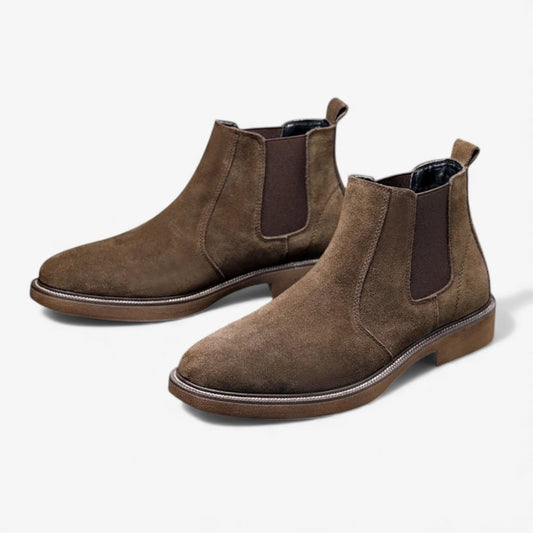 Botines Chelsea de Cuero de Vaca con Forro de Felpa