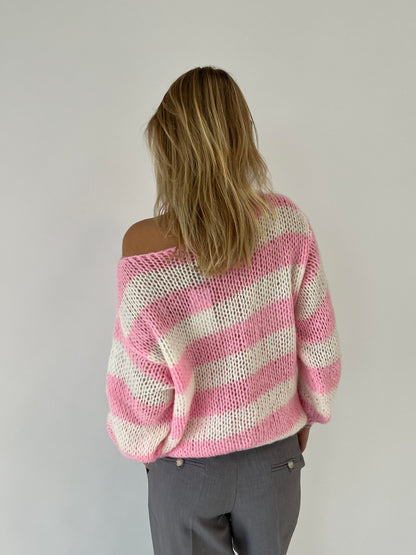 Jersey oversize de punto a rayas