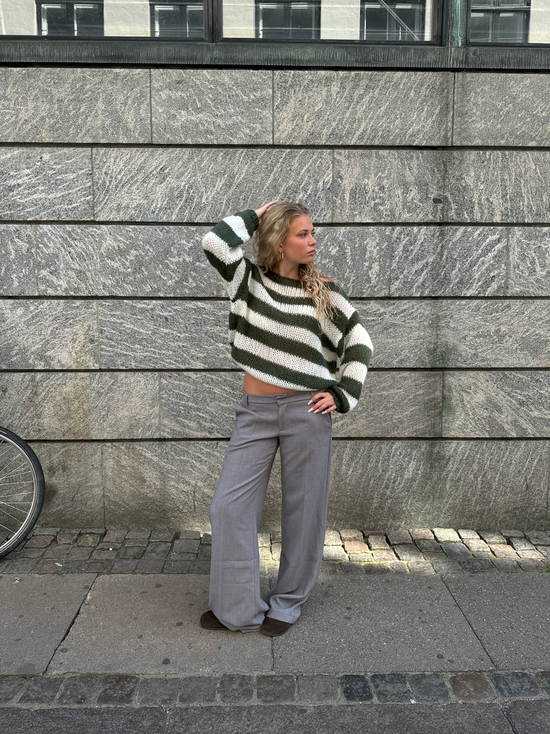 Jersey oversize de punto a rayas
