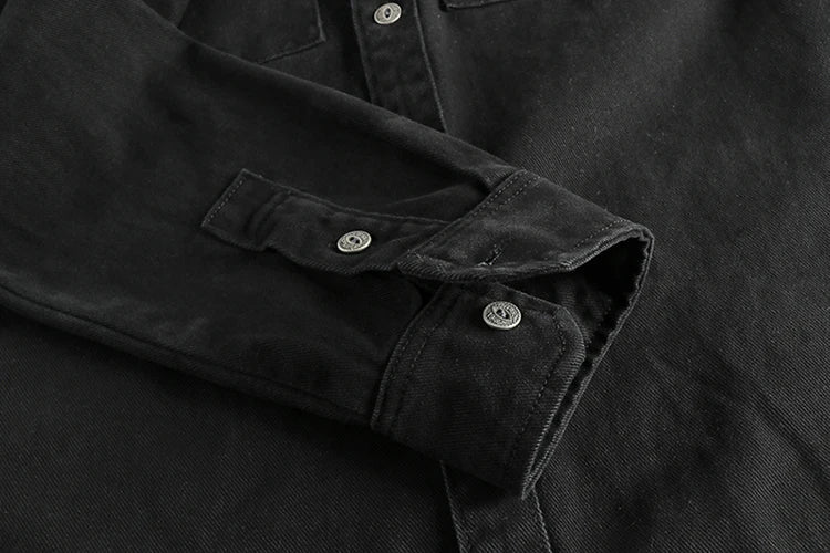 Camisa de Manga Larga Cargo Retro Gruesa