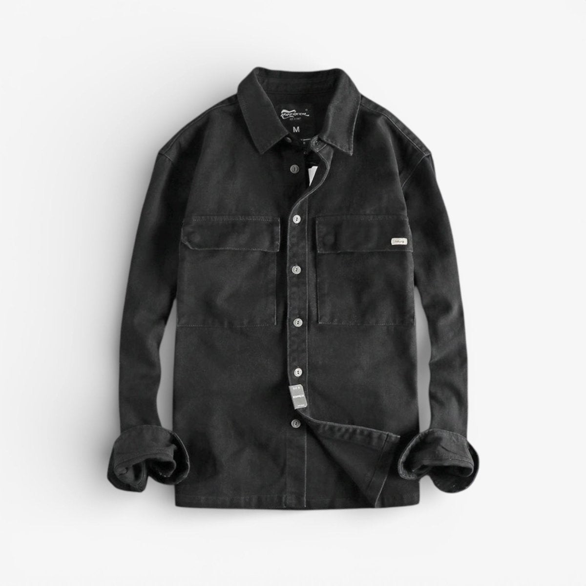 Camisa de Manga Larga Cargo Retro Gruesa