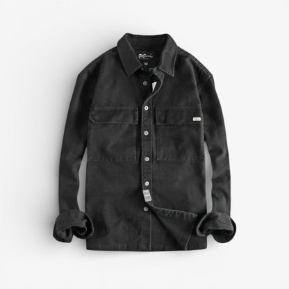 Camisa de Manga Larga Cargo Retro Gruesa
