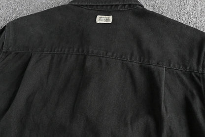 Camisa de Manga Larga Cargo Retro Gruesa