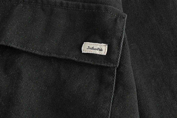 Camisa de Manga Larga Cargo Retro Gruesa