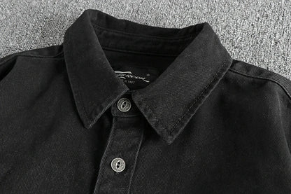 Camisa de Manga Larga Cargo Retro Gruesa