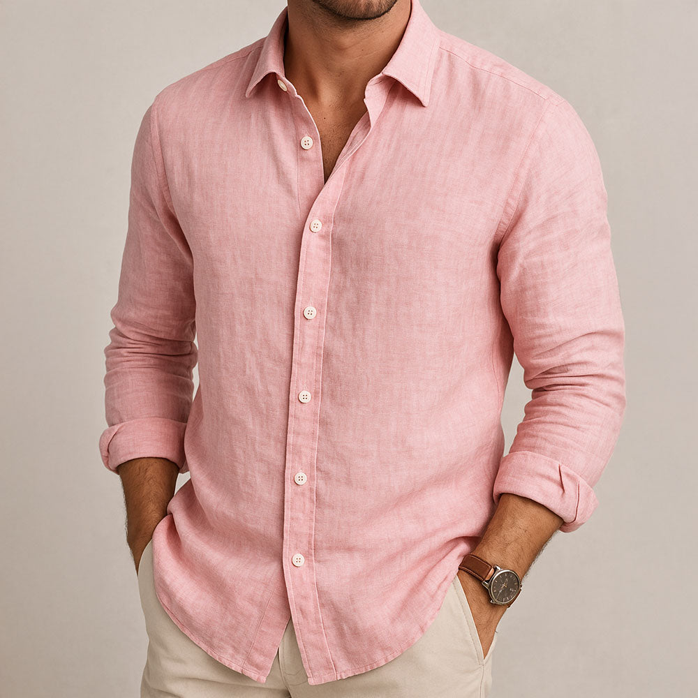| CHEMISE ESSENTIELLE EN LIN POUR HOMME
