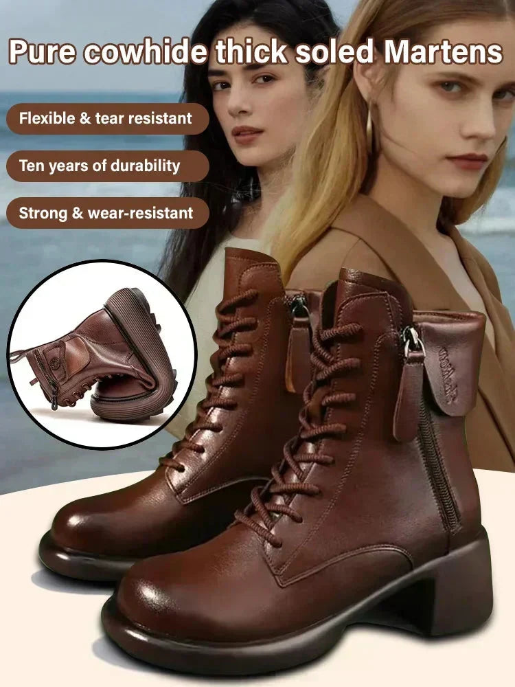 Botines Mujer Estilo Vintage - Elegantes, Cómodos y de Piel Suave