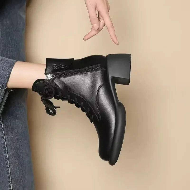 Botines Mujer Estilo Vintage - Elegantes, Cómodos y de Piel Suave