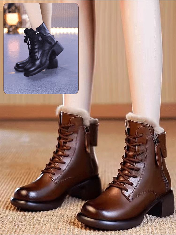 Botines Mujer Estilo Vintage - Elegantes, Cómodos y de Piel Suave