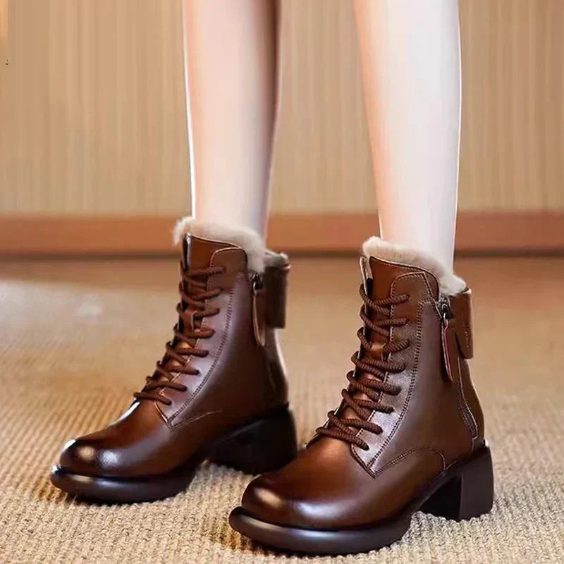 Botines Mujer Estilo Vintage - Elegantes, Cómodos y de Piel Suave