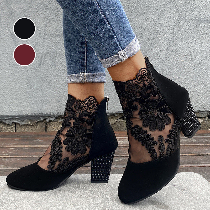 Zapatos de Verano Elegantes con Encaje para Mujer