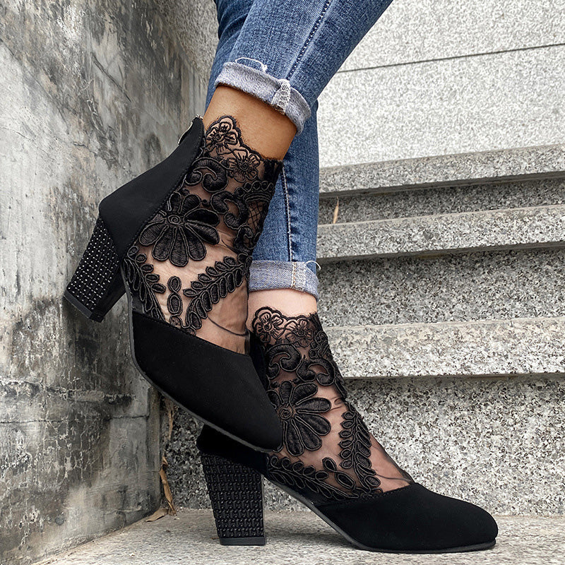 Zapatos de Verano Elegantes con Encaje para Mujer
