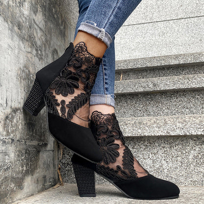Zapatos de Verano Elegantes con Encaje para Mujer