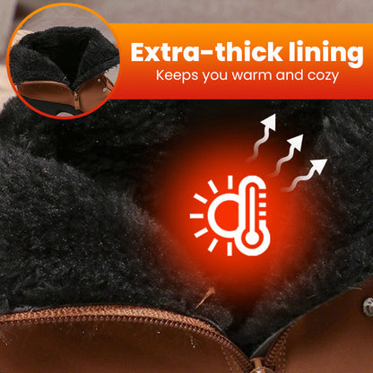 Botines Mujer con Tacón Grueso, Forro Interior y Suela Antideslizante