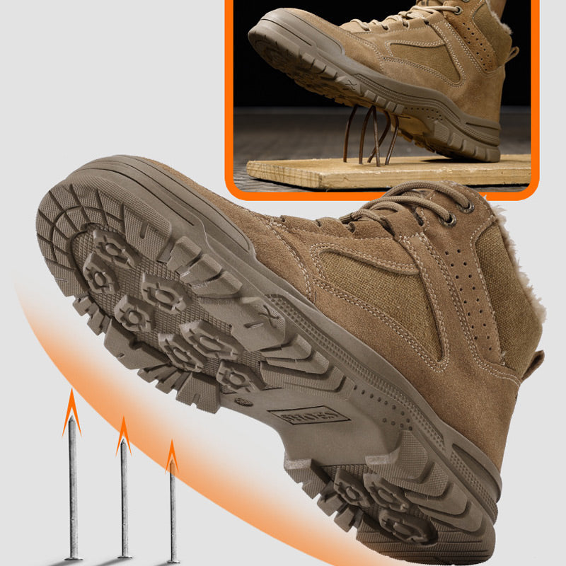 Botas de Seguridad de Invierno para Hombre - Puntera de Acero y Antideslizantes