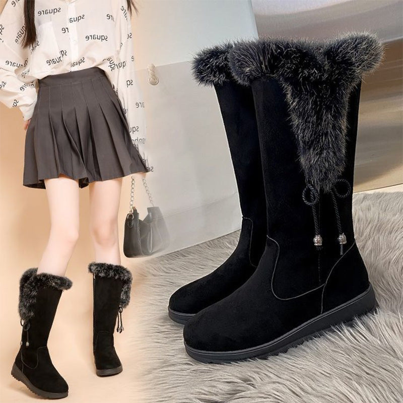 Botas Media Pierna para Mujer - Cálidas, Antideslizantes y Resistentes