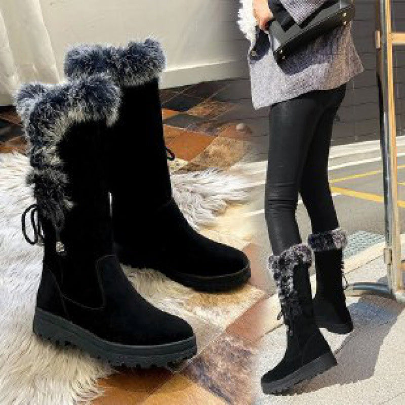 Botas Media Pierna para Mujer - Cálidas, Antideslizantes y Resistentes