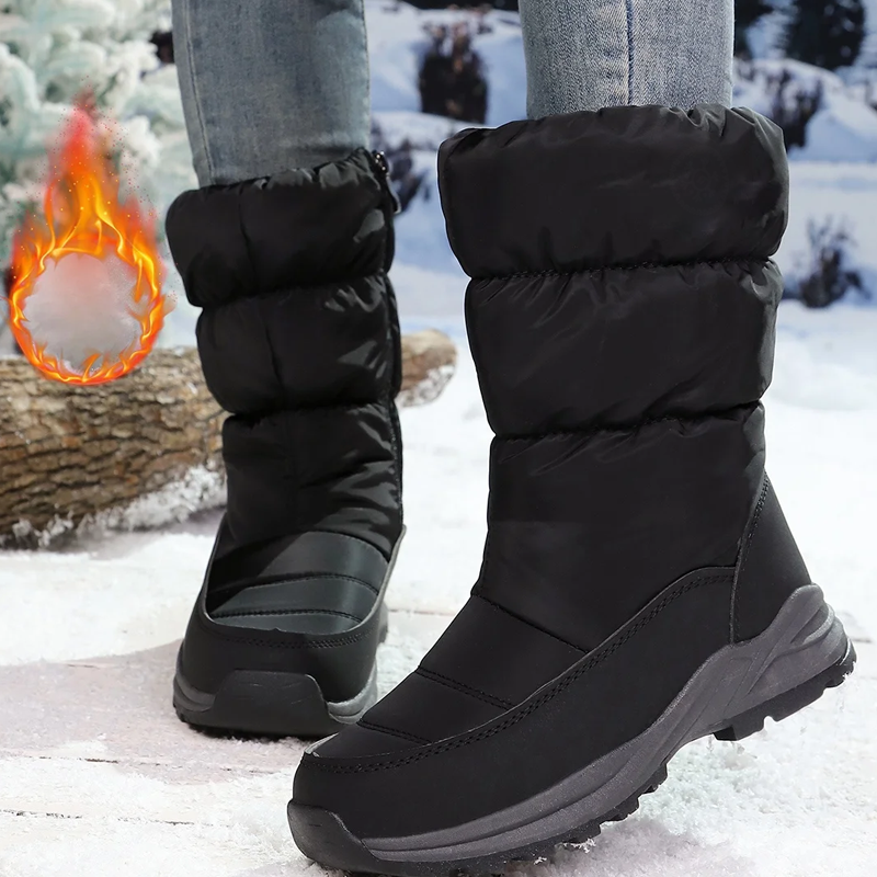 Botas de Nieve Mujer Ultra Cálidas con Forro de Pelo Sintético