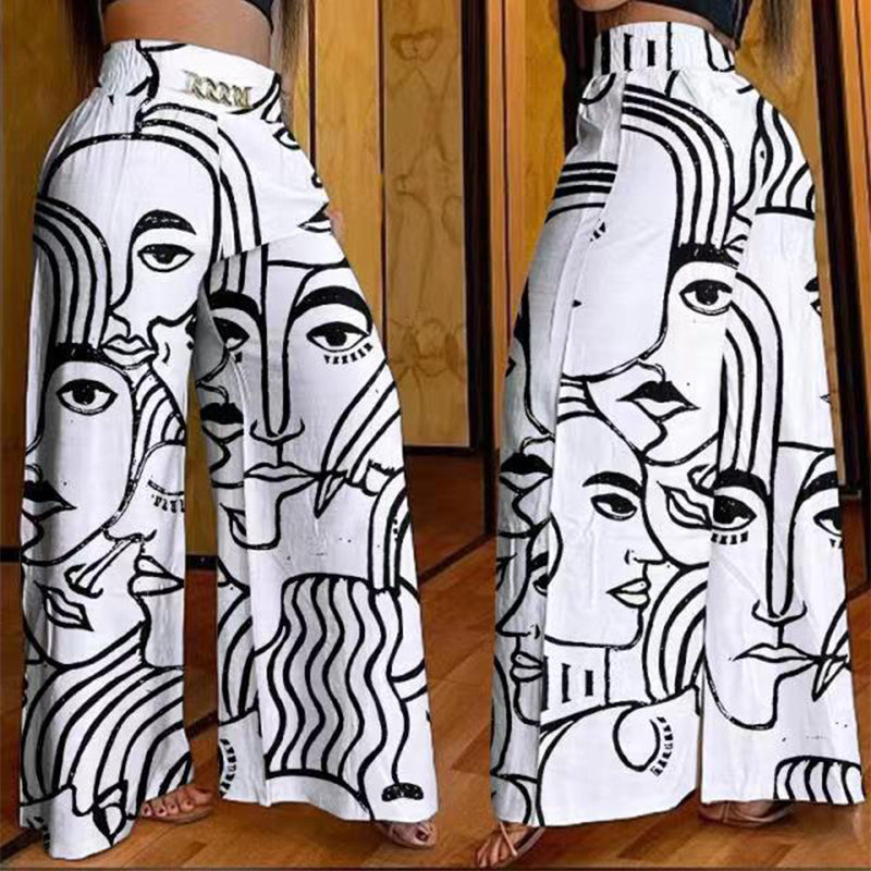 Évelyne™ | Pantalón Ancho Talle Alto Escultor