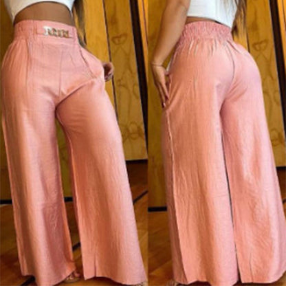 Évelyne™ | Pantalón Ancho Talle Alto Escultor
