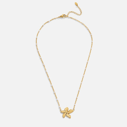 Collar Elegante con Flor Dorada