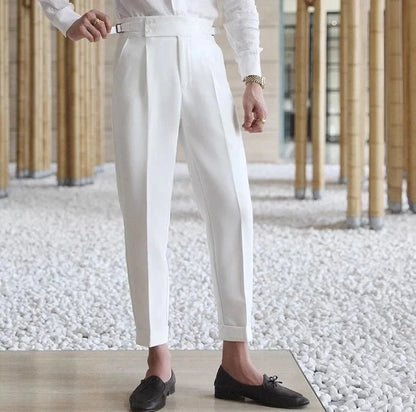 Pantalones de Negocios Rectos de Tiro Alto