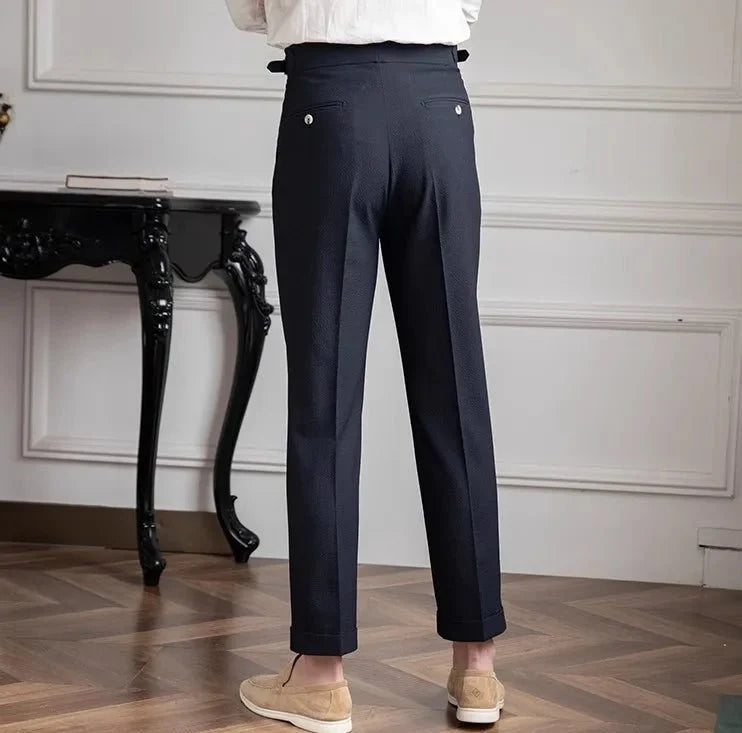 Pantalones de Traje Elegantes Corte Recto