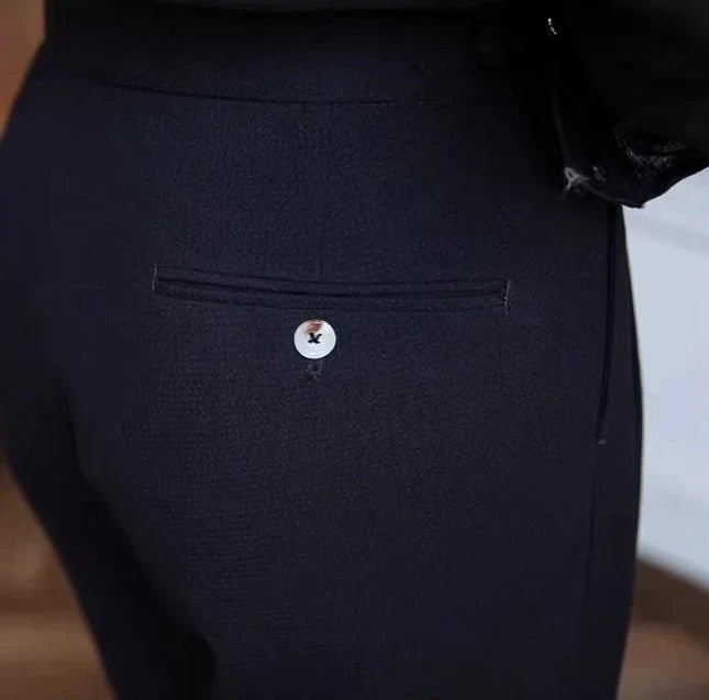 Pantalones de Traje Elegantes Corte Recto