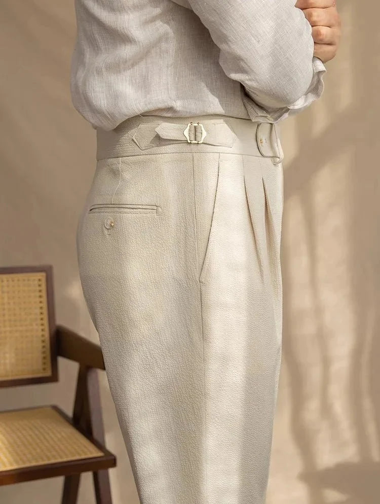 Pantalones de Traje Elegantes Corte Recto
