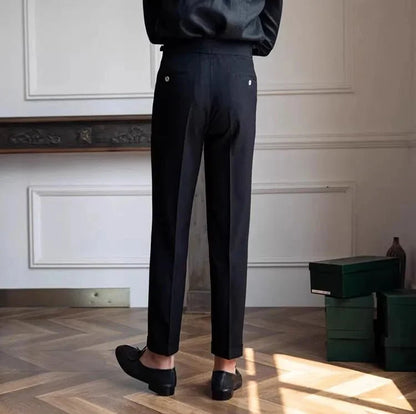 Pantalones de Traje Elegantes Corte Recto