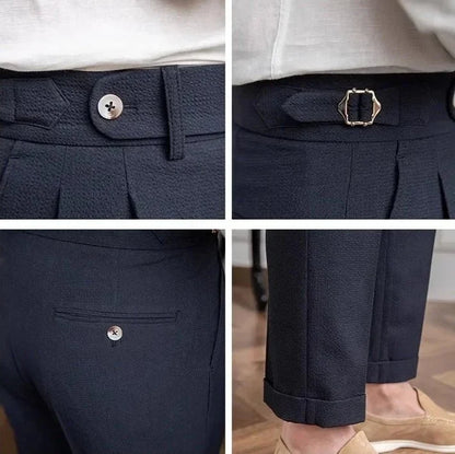 Pantalones de Traje Elegantes Corte Recto