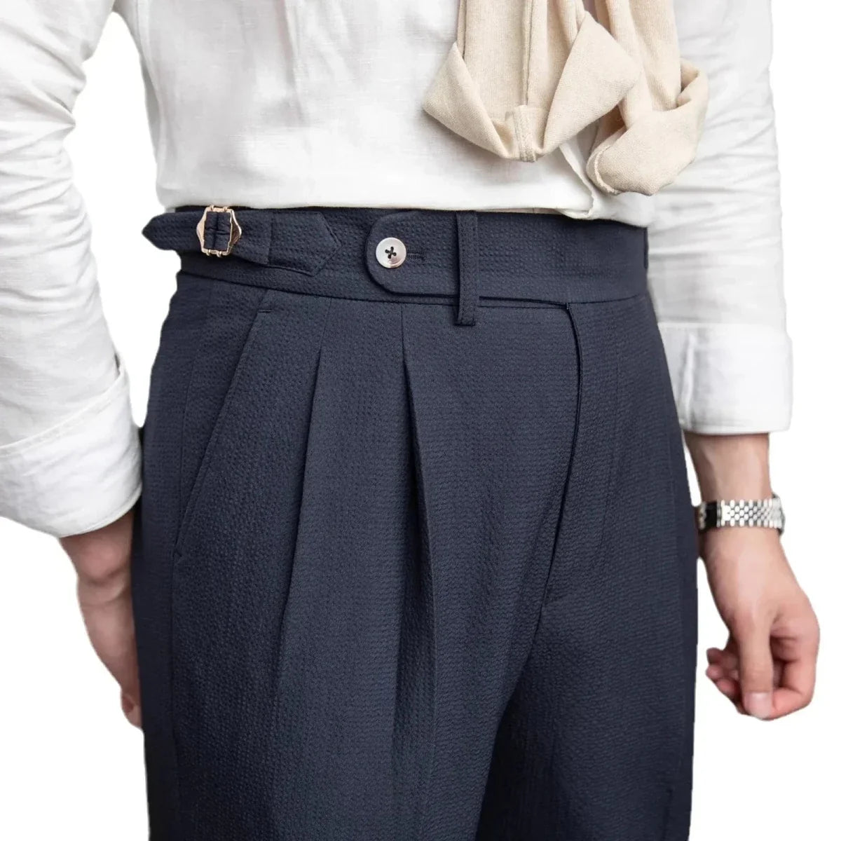 Pantalones de Traje Elegantes Corte Recto