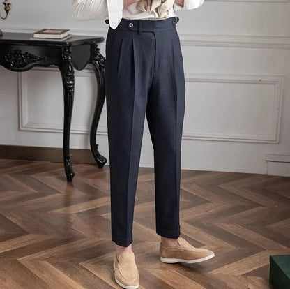 Pantalones de Traje Elegantes Corte Recto