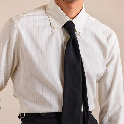Camisa de Vestir de Algodón a Rayas