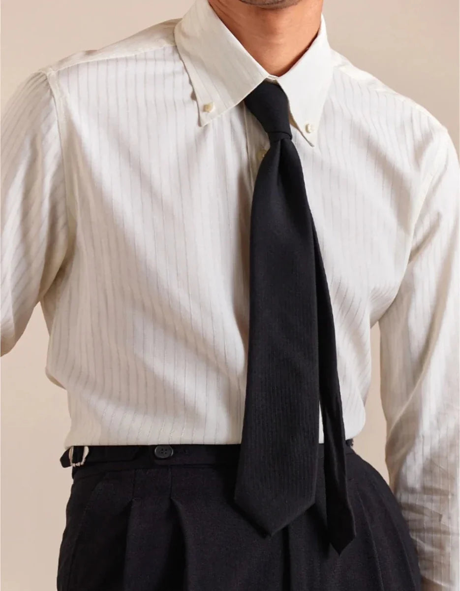 Camisa de Vestir de Algodón a Rayas