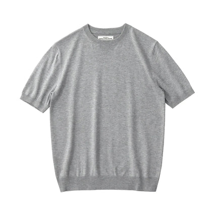 Camiseta Retro de Punto de Manga Corta de Verano