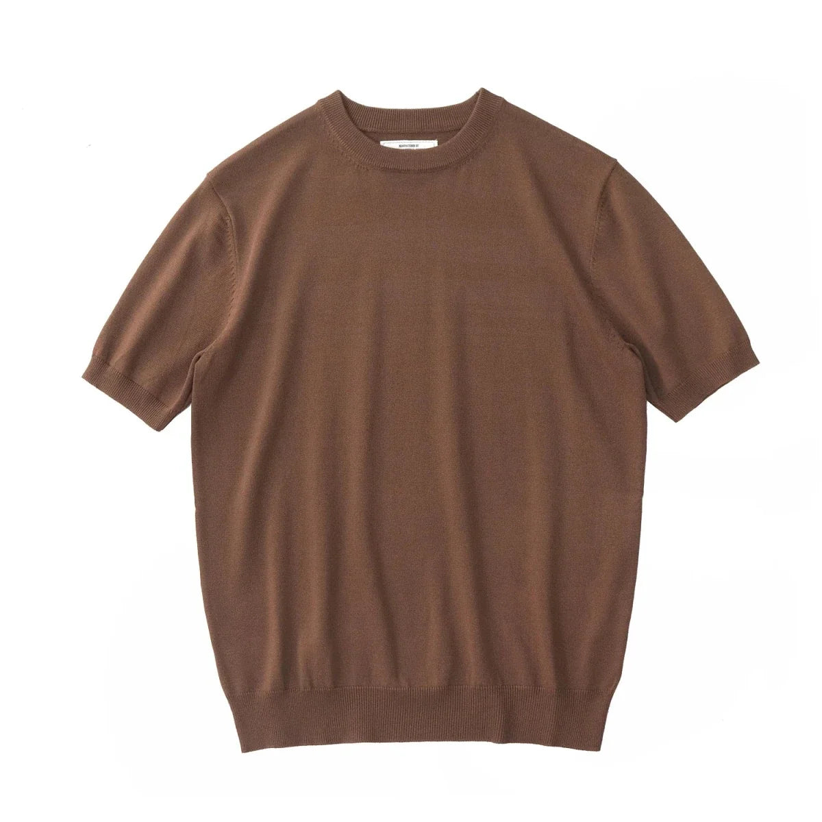 Camiseta Retro de Punto de Manga Corta de Verano