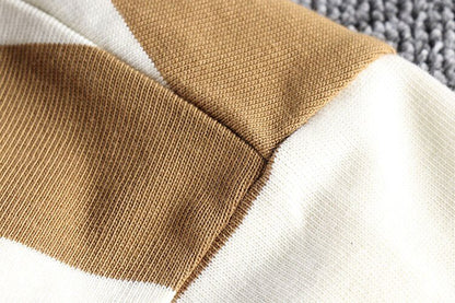 Camiseta de Algodón y Lino a Rayas para Hombre