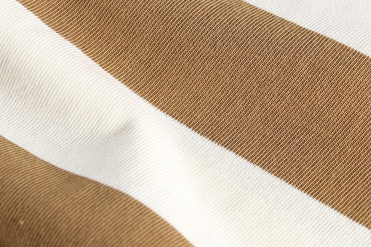 Camiseta de Algodón y Lino a Rayas para Hombre