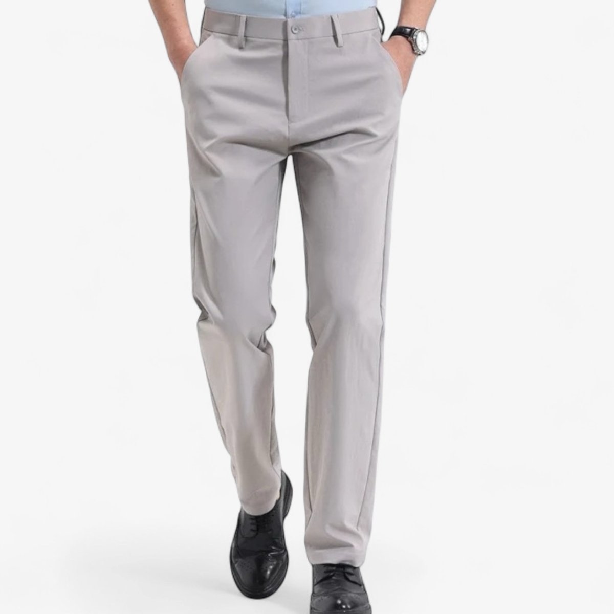 Pantalones Smart Casual Corte Zanahoria