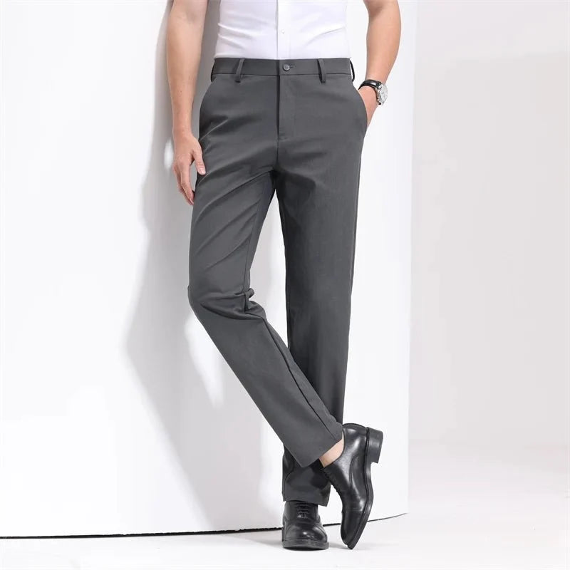 Pantalones Smart Casual Corte Zanahoria