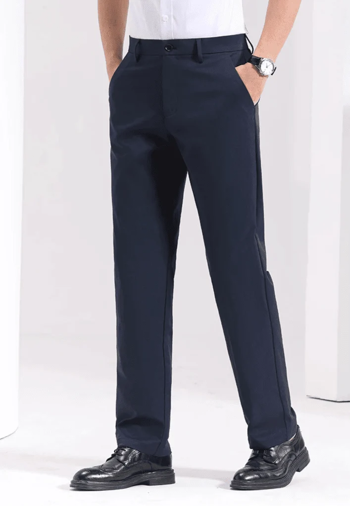Pantalones Smart Casual Corte Zanahoria