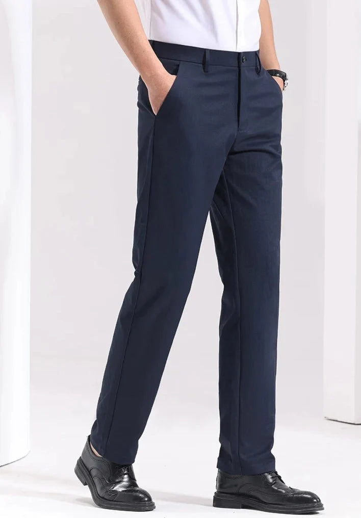 Pantalones Smart Casual Corte Zanahoria