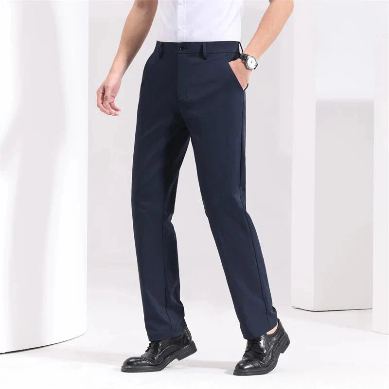 Pantalones Smart Casual Corte Zanahoria