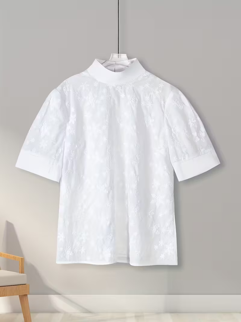 | Blose Élégante a Motifs Floraux
