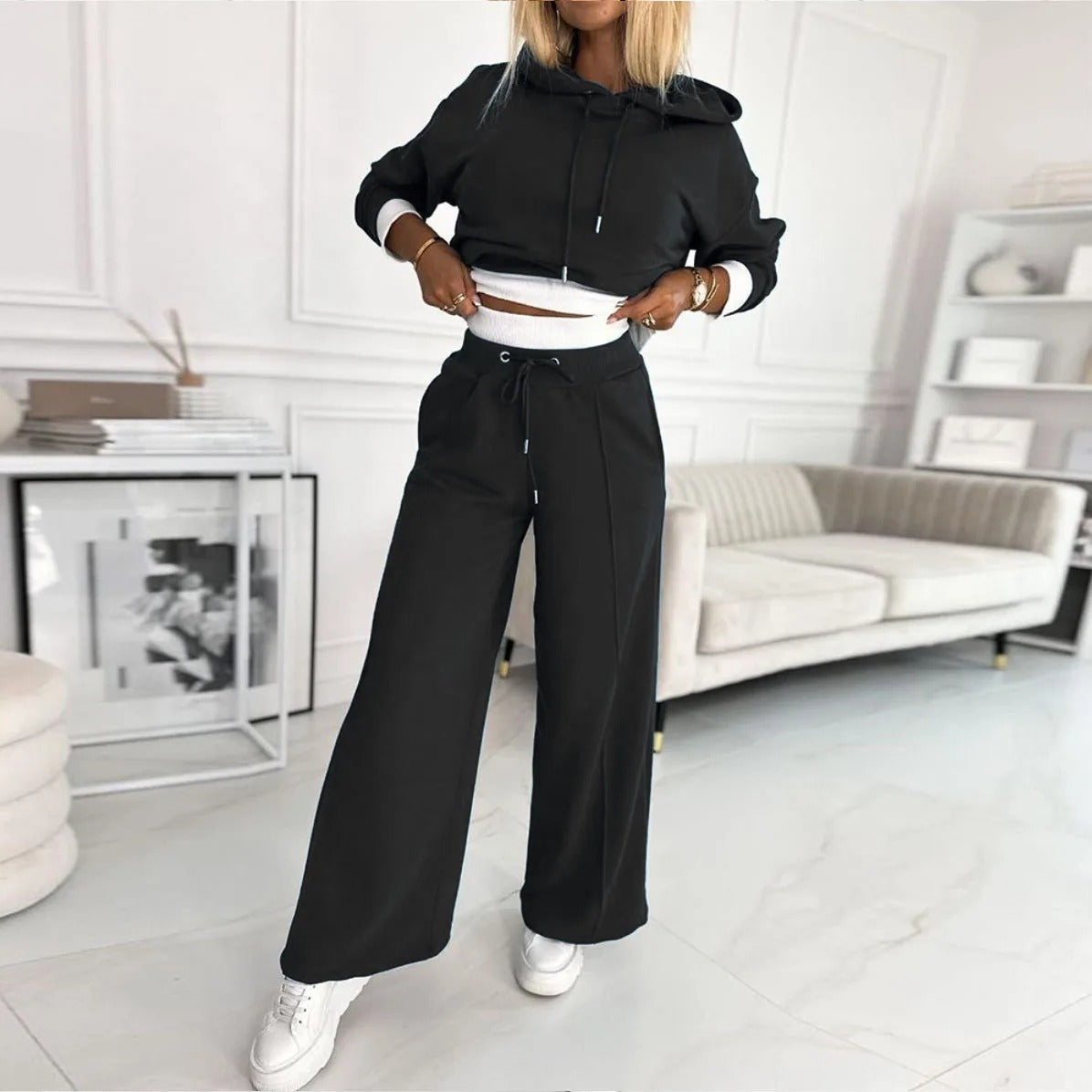 Cora – Conjunto Mujer Dos Piezas Jersey y Pantalón