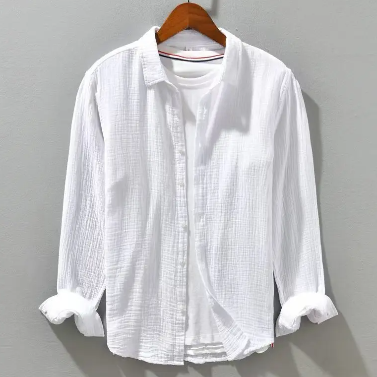 | CHEMISE ÉLÉGANTE EN COTON DOUX COMME DE LA SOIE