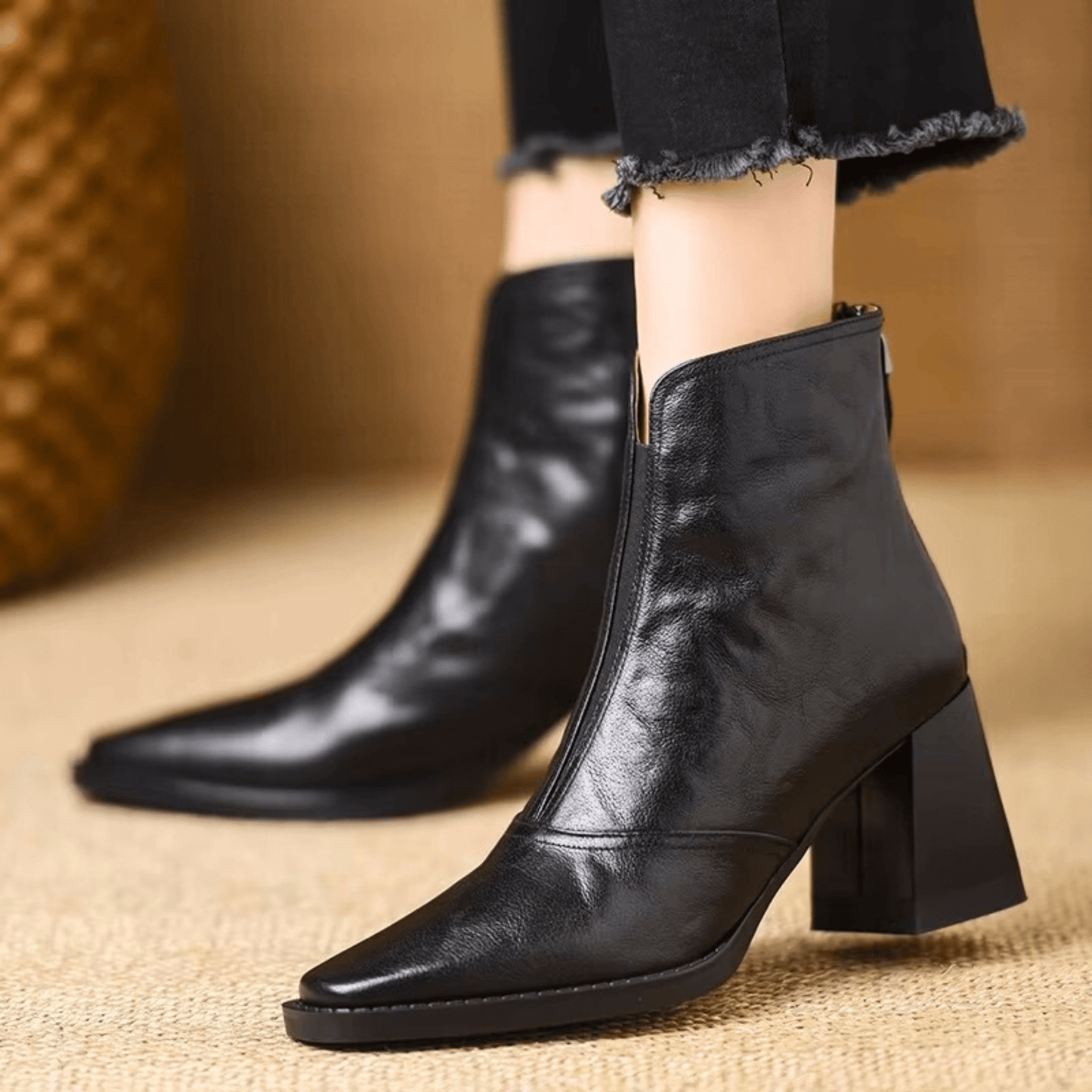| Bottines Élégantes a Talon Moyen