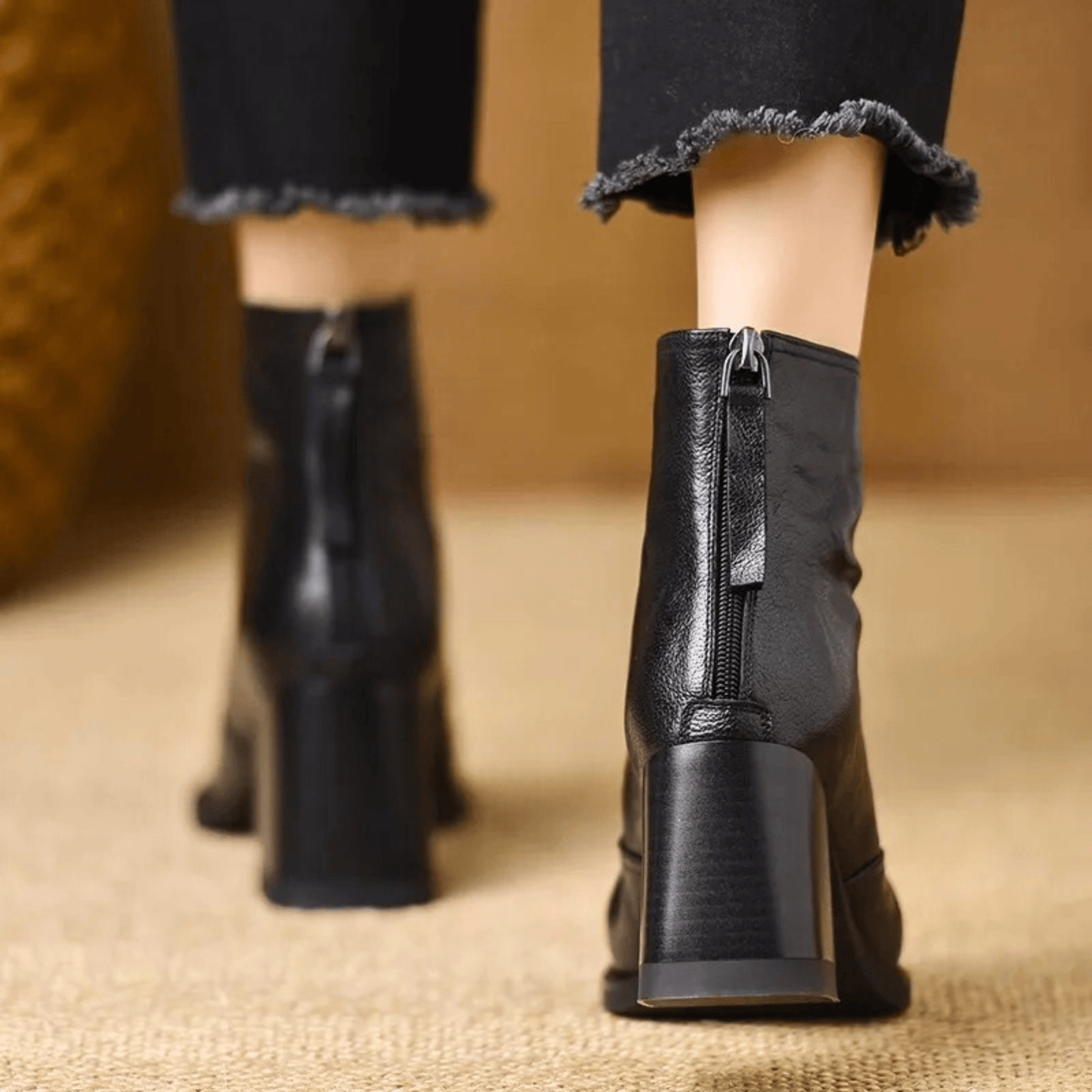 | Bottines Élégantes a Talon Moyen